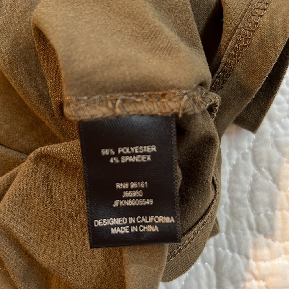 Army green mini dress mock neck small - Picture 3 of 4
